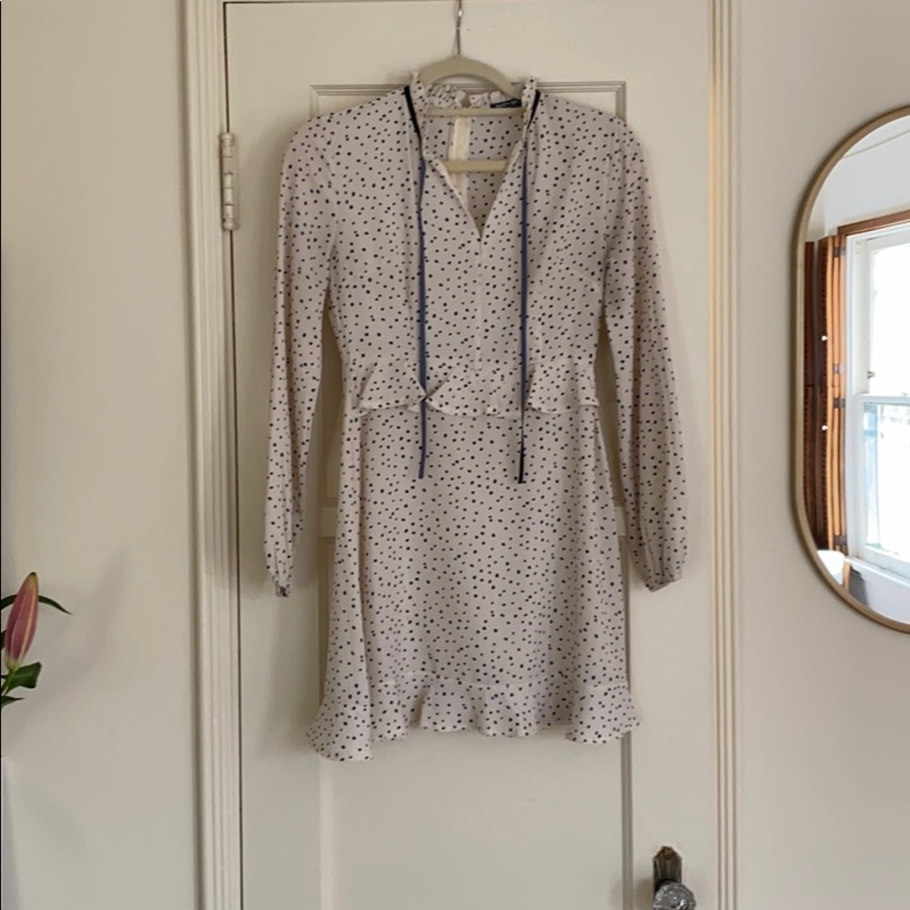 Polka Dot Dress with Velvet Tie